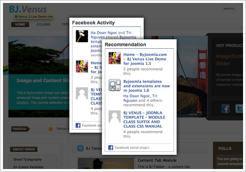 Module Facebook  for Joomla Templates - byjoomla