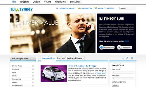 ByJoomla Synegy Joomla 1.5 template